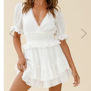 ISO selfie Leslie Nerissa shirred waist dress